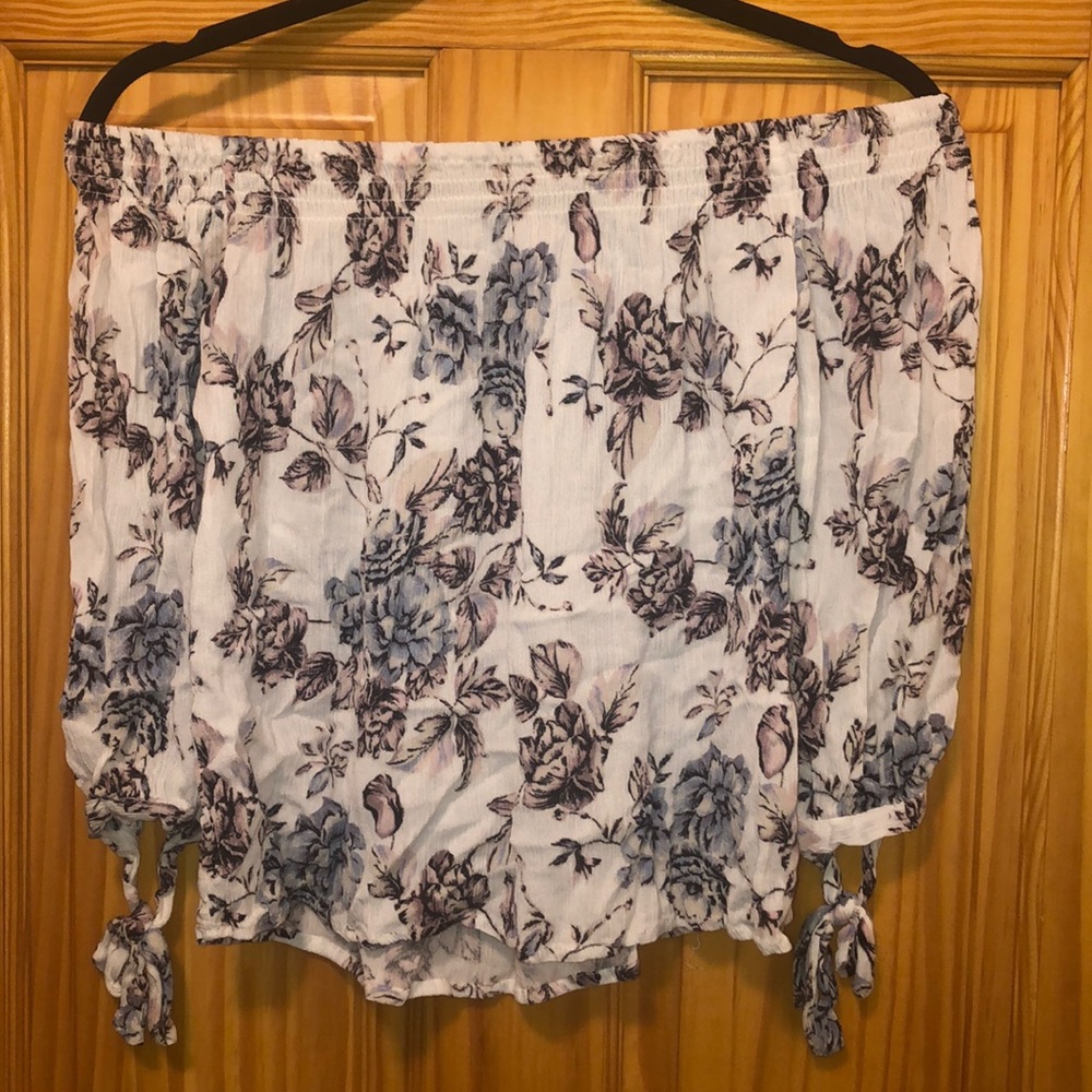 Floral off the shoulder top